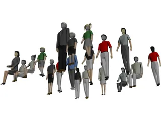 People Collection 3D Model preview