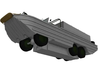 Amphibian Duck 3D Model preview