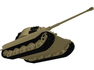 King Tiger 3D Model preview