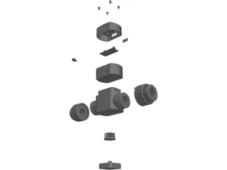 Flow Sensor 3D Model preview