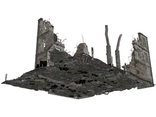 City Ruins 3D Model preview