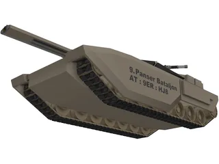 Future Tank 3D Model preview