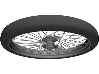 Wheel Front 20 spoke 21 inch 3D Model preview