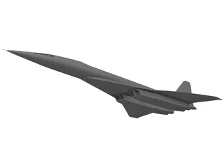 Tupolev Tu-144 3D Model preview