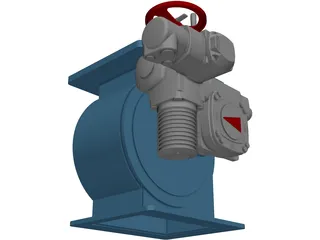 Silo Flow Control Valve 3D Model preview