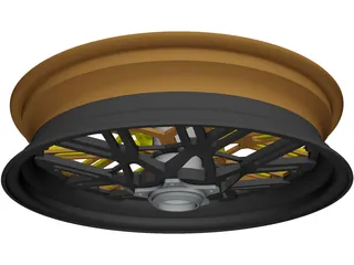 Motorcycle Rim Racing 3D Model preview
