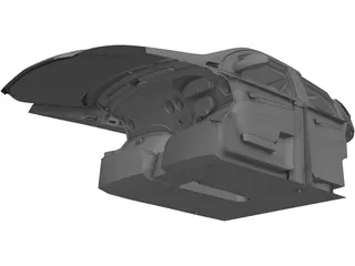 Interior Chevrolet Aveo (2008) 3D Model preview