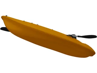 Kayak Canoe 3D Model preview