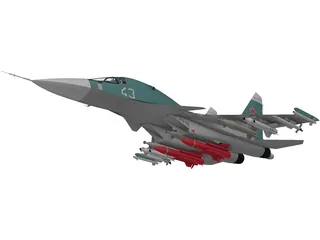 Sukhoi Su-34 Fullback 3D Model preview