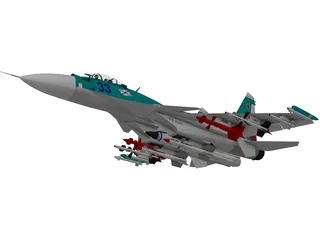 Sukhoi Su-33 Navy Flanker 3D Model preview