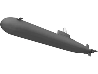 Nuclear Submarine 3D Model preview