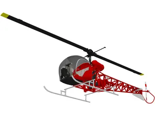Helicopter 3D Model preview