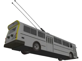 Trolley Bus 3D Model preview