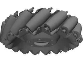 Mecanum Wheel Left 3D Model preview
