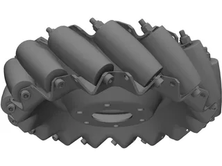 Mecanum Wheel Right 3D Model preview