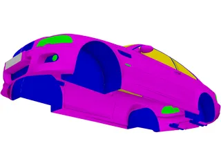 BMW M3 Body 3D Model preview