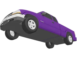 Chevrolet S10 3 Door Extended Cab (1998) 3D Model preview