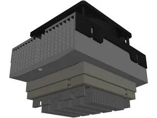 Peltier Junction Cooling 3D Model preview