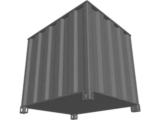 Shipping Cargo Square Container 3D Model preview
