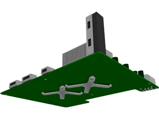 Xbox 360 Jasper Motherboard 3D Model preview