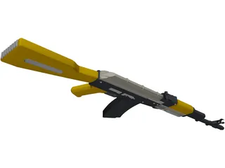 AK-47 Assault Rifle 3D Model preview