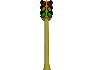 Traffic Light 3D Model preview