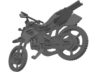 Plywood Motorcycle Enduro 3D Model preview