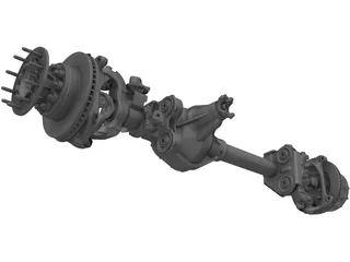Front Axle F550 3D Model preview