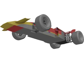 Lotus 72C F1 Car 3D Model preview