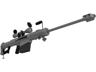 M107 Barrett 3D Model preview