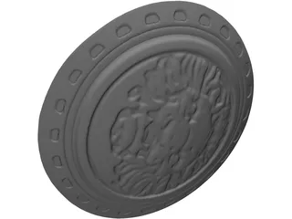 Lion Shield 3D Model preview