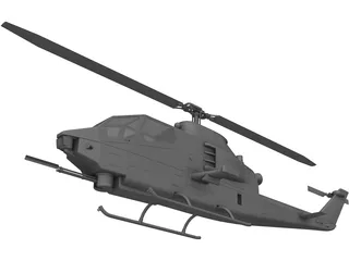 Bell AH-1 Cobra 3D Model preview