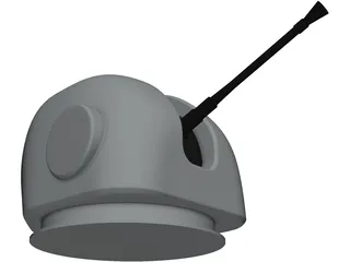 Fast Forty 40mm Naval Gun 3D Model preview