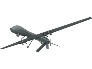 General Atomics MQ-1C Sky Warrior UAV 3D Model preview
