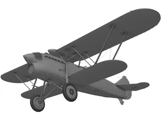 Fiat CR.42 3D Model preview