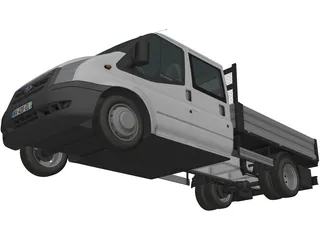 Ford Transit Benne Double Cabine 3D Model preview