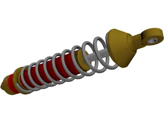 Shocks Penske 7500 Series 3D Model preview