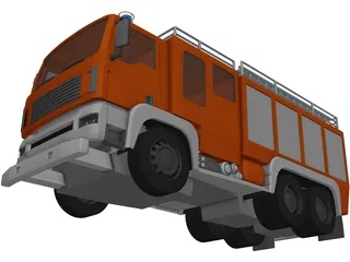 MAN Firetruck 3D Model preview
