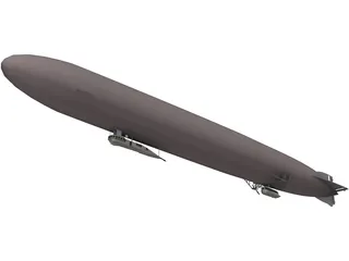 Zeppelin Airship Blimp 3D Model preview
