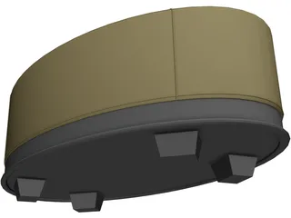Oval Taburet 3D Model preview