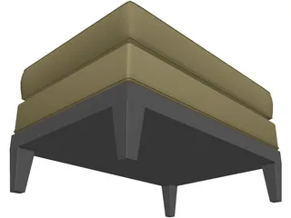 Square Taburet 3D Model preview