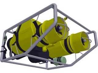 Undersea Pipeline Inspection ROV 3D Model preview