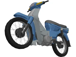 Honda C100 Dream 3D Model preview