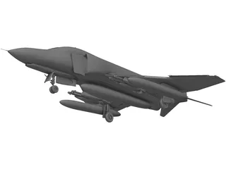F-4 Phantom 3D Model preview