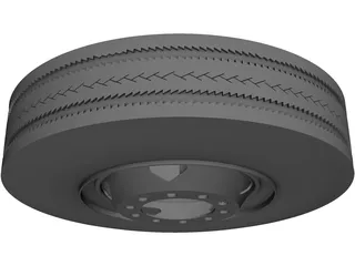 Tire Truck 10.00 R20 3D Model preview