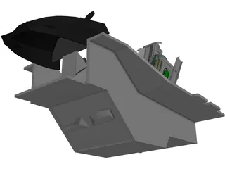 F-16 Ejection Seat 3D Model preview