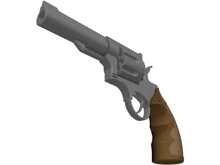 Smith and Wesson Revolver 3D Model preview