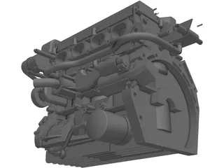 Nissan SR20 Engine 3D Model preview