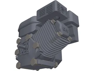 Honda GX200 Engine 3D Model preview