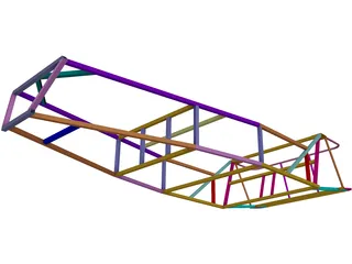 Frame Locost 3D Model preview